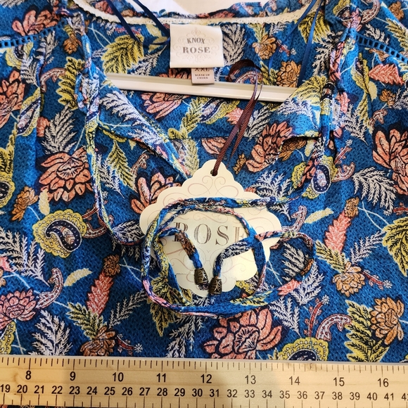 NWT Knox Rose Flutter Sleeve Flowy Floral Top Size XXL - Picture 6 of 13